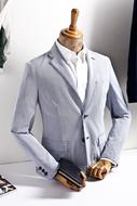 dummy in grey blazer