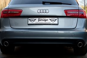 photo of the trunk of a luxury audi car