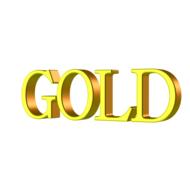 gold on white background