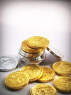 stack of gold and silver coins