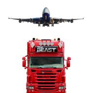 Truck and Plane clipart