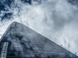 top of skyscraper at clouds, spain, Madrid