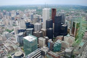 modern skyscrapers in the center of a building in Toronto