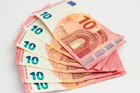 fan of 10 euro bills