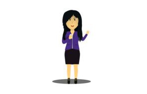 business woman as a 3d illustration