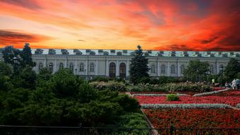 Building in City at Sunset