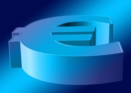 clipart of blue Euro Money Currency