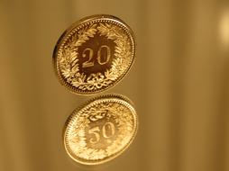 Glossy golden Money Coins