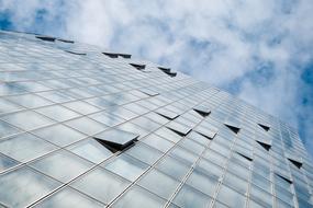 open windows of a glass skyscraper in Dusseldorf