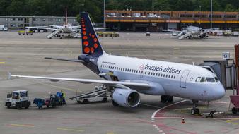 passenger stairs near the plane