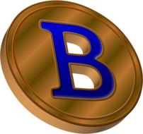 bitcoin as a gold coin on white