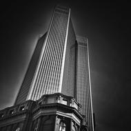 deutsche bank Skyscraper, low angle view, germany, Frankfurt