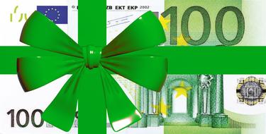euro money bank note gift