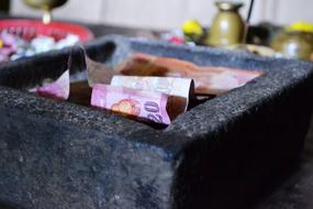 donations at a castle in Sri Lanka