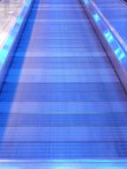 blue Metal Segments Moving Walkway