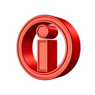 red info icon on white background