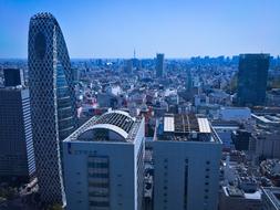 panoramic view of business offices in tokyo