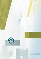 Colorful brochure, with the shapes and arrows, clipart
