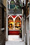 Beautiful and colorful alley in Venice, Italy