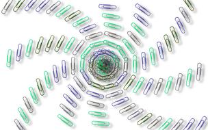swirl of paperclips