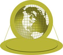world globe as a business logo