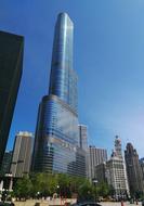 modern tall building with blue sky background