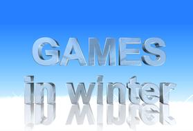 games in winter as an inscription