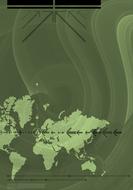 green abstract geometric world map