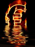 burning banknote in water