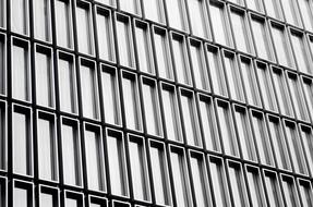 rectangular Windows in rows, contemporary facade