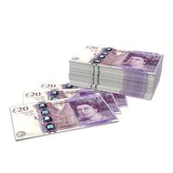 purple banknotes in a stack