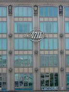 advertising sign on a modern facade