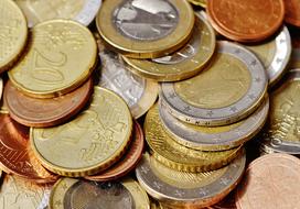 Money Coins Euro close-up