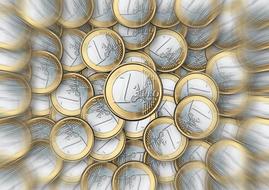 euro coins currency background