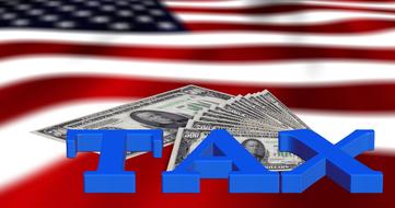 taxes flag usa