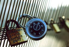 vintage padlock close up