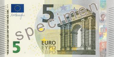 Dollar Bills 5 Euro Money