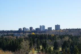 Urban amd forest landscape