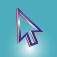 arrow on blue as concept
