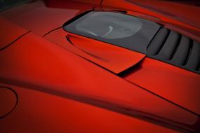 red luxury car close up
