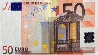 50 euro banknote close up