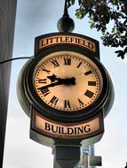 Clock street sign