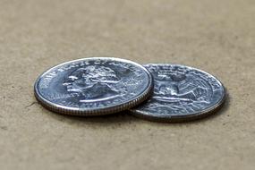 two silver coins