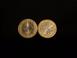 metal Euro Coins Money