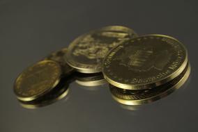 closeup view of Money Coins