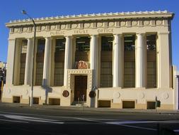modern buildings with columns in New Zealand