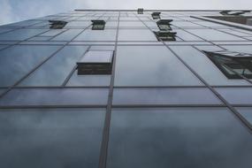 large windows on an office building