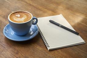 Coffee and Pen and Notebook