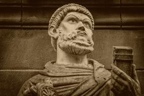 Statue Stone with Mobile Phone