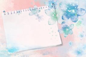 delicate pink and blue floral background